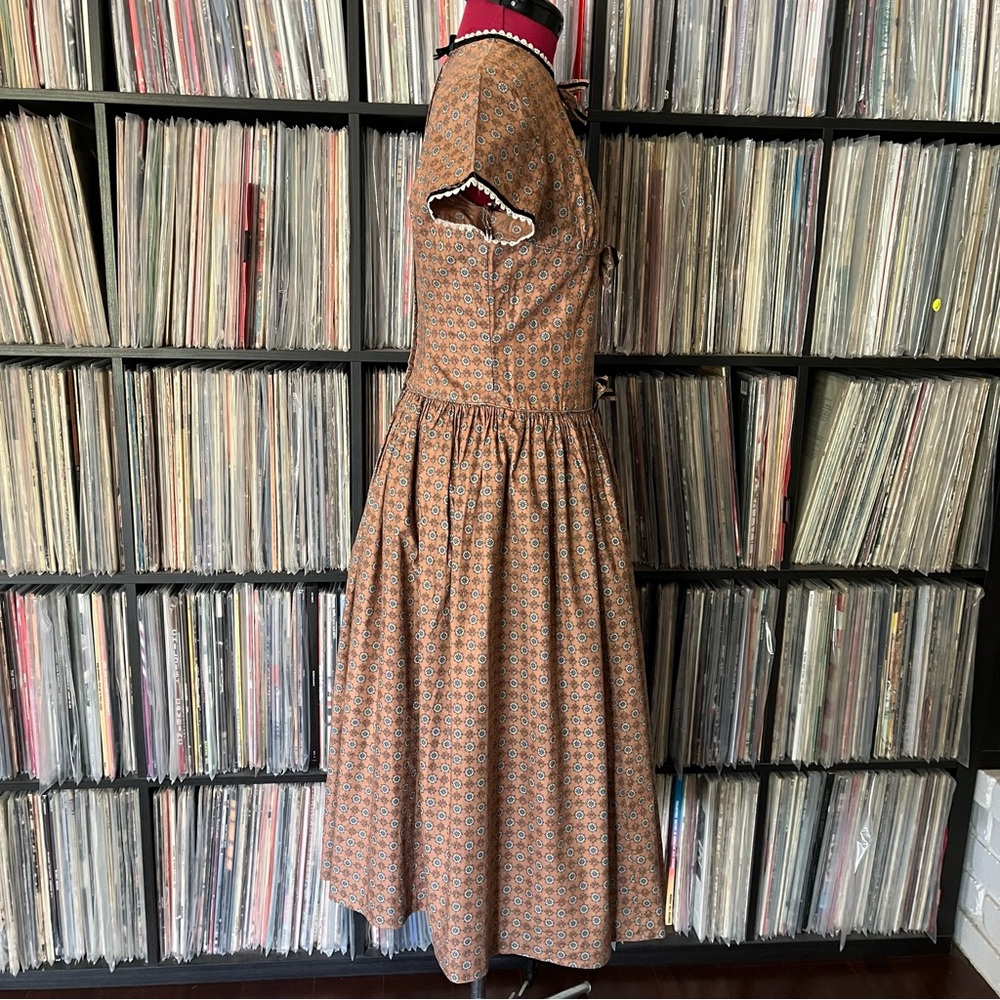 vintage 40s 50s calico dress bows 🤎🖤🤎 - Picture 7 of 11
